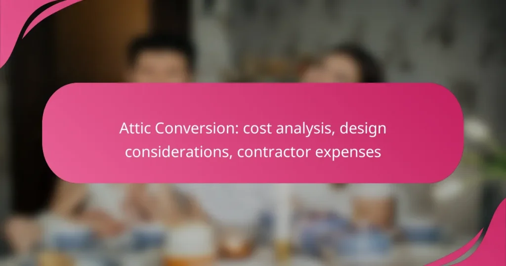 Attic Conversion: cost analysis, design considerations, contractor expenses