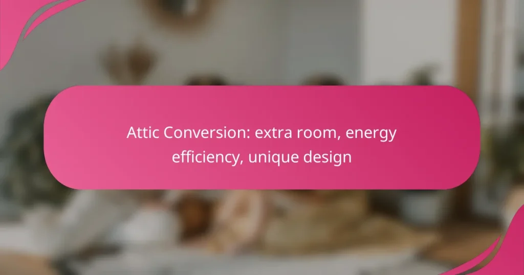 Attic Conversion: extra room, energy efficiency, unique design