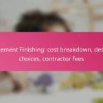 Basement Finishing: cost breakdown, design choices, contractor fees