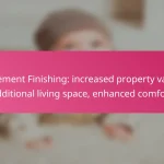 Basement Finishing: increased property value, additional living space, enhanced comfort
