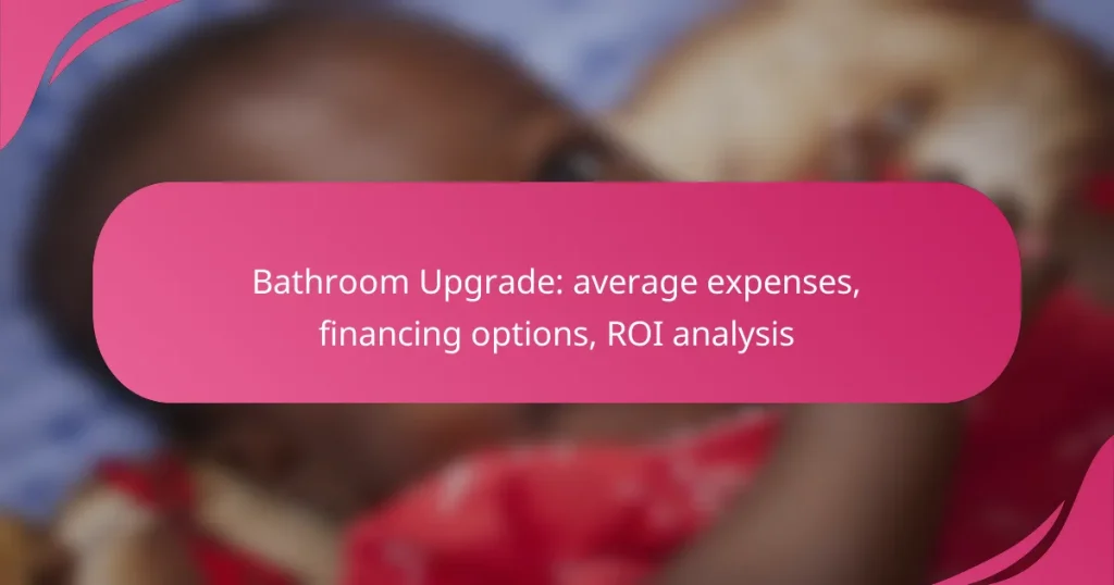 Bathroom Upgrade: average expenses, financing options, ROI analysis