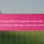 Energy Efficient Upgrade: lower bills, eco-friendly materials, improved comfort