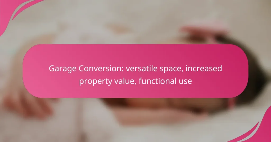 Garage Conversion: versatile space, increased property value, functional use
