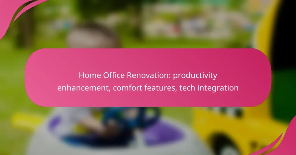 Home Office Renovation: productivity enhancement, comfort features, tech integration