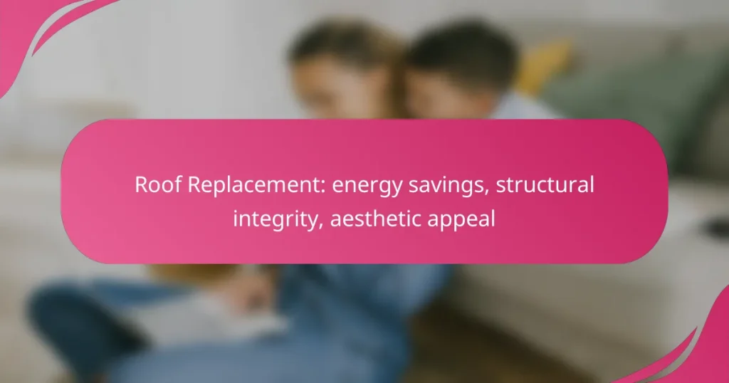 Roof Replacement: energy savings, structural integrity, aesthetic appeal