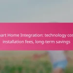 Smart Home Integration: technology costs, installation fees, long-term savings